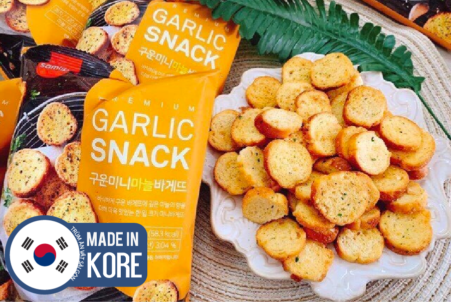 Bánh Mì Bơ Tỏi Hàn Quốc Garlic Snacks