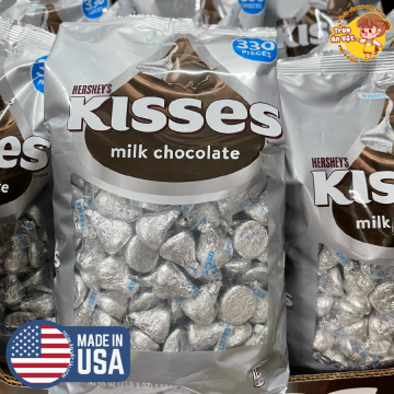 Kẹo Chocolate Hershey’s Kisses Milk Chocolate Gói 1,58 Kg nhập USA