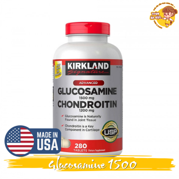Viên uống hỗ trợ xương khớp Glucosamine 1500 Chondroitin 1200 Kirkland 280 viên