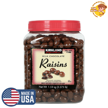 Socola bọc nho khô Kirkland Raisins của Mỹ