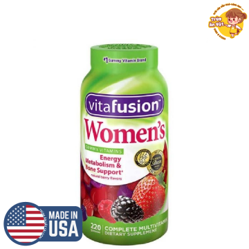 Kẹo dẻo dành cho phụ nữ Vitamin Vitafusion Women’s Multivitamin 220 viên số 1 của Mỹ