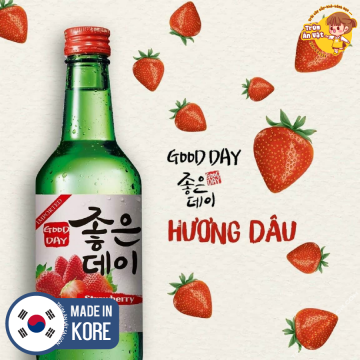 Nước trái cây lên men Hàn Quốc, rượu Soju Good Day trái cây Hàn Quốc 4 vị