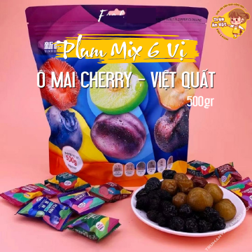 Ô mai xí muội chua ngọt, ô mai mix thập, mix 6 vị