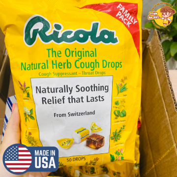 Kẹo Ngậm Thảo Mộc Ricola The Original Natural Herb trị ho của Mỹ