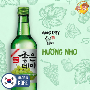 Nước trái cây lên men Hàn Quốc, rượu Soju Good Day trái cây Hàn Quốc 4 vị