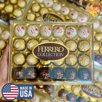 Kẹo Socola Ferrero Collection hộp 24 viên mix 3 màu