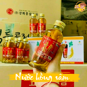 Nước uống chiếc xuất Hồng Sâm có củ sâm