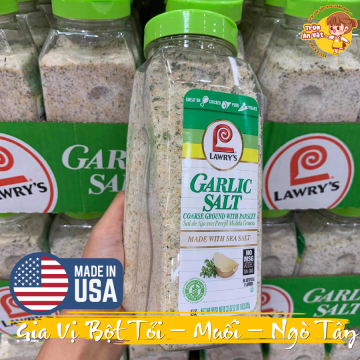 Gia Vị Bột Tỏi – Muối – Ngò Tây Lawry’s Coarse Ground Garlic Salt With Parsley